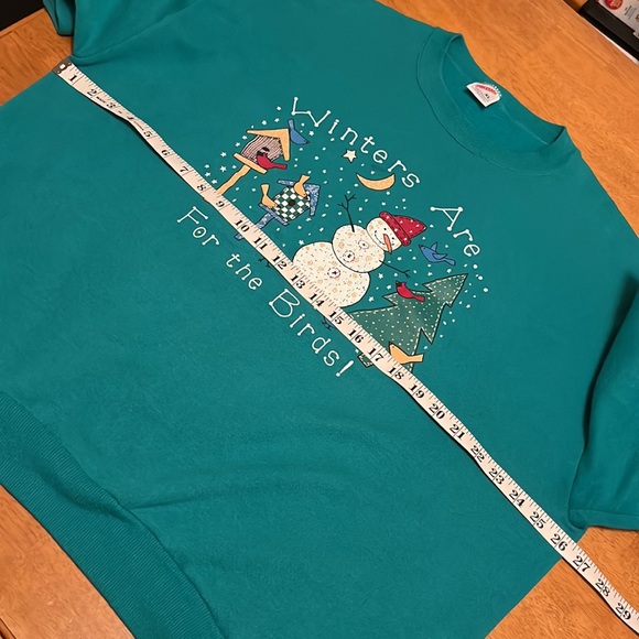 Vintage Christmas Sweat Shirt “Winters are for the Birds” Womens Size XL - Picture 10 of 12
